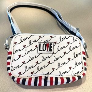 BRIGHTON LOVE SCROLL Canvas Bum Fanny Belt Crossbody Bag Purse